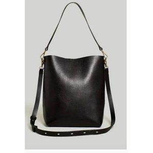 Madewell $168 The Transport Bucket Bag Black NM952 D
